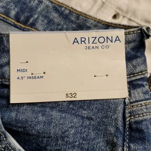 Arizona Womens Mid RiseDenim Short- - Picture 10 of 10